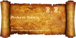 Moduna Maura névjegykártya